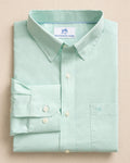 The front view of the Southern Tide Charleston Parkwood Microgingham Long Sleeve Sport Shirt by Southern Tide - Garden Grove
